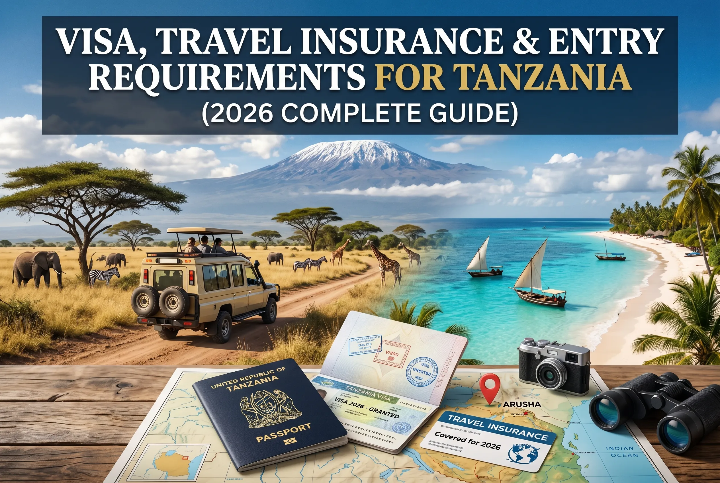 Visa, Travel Insurance & Entry Requirements for Tanzania (2026 Complete Guide)