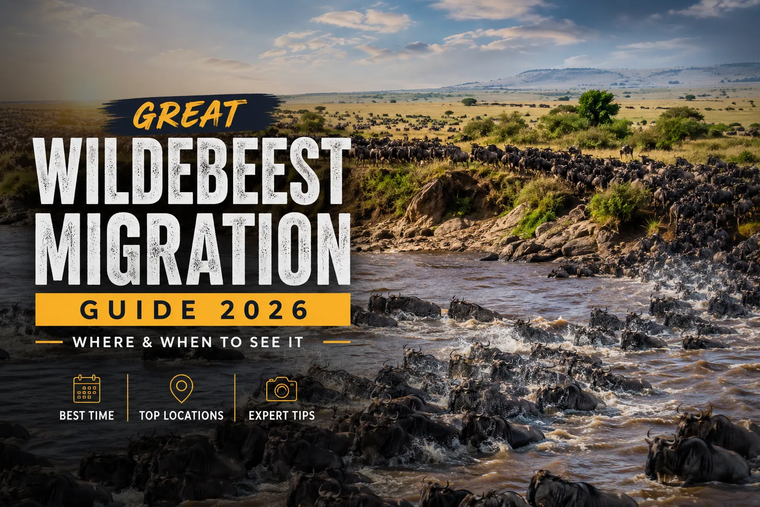 Great Wildebeest Migration Guide 2026 (Where & When to See It)