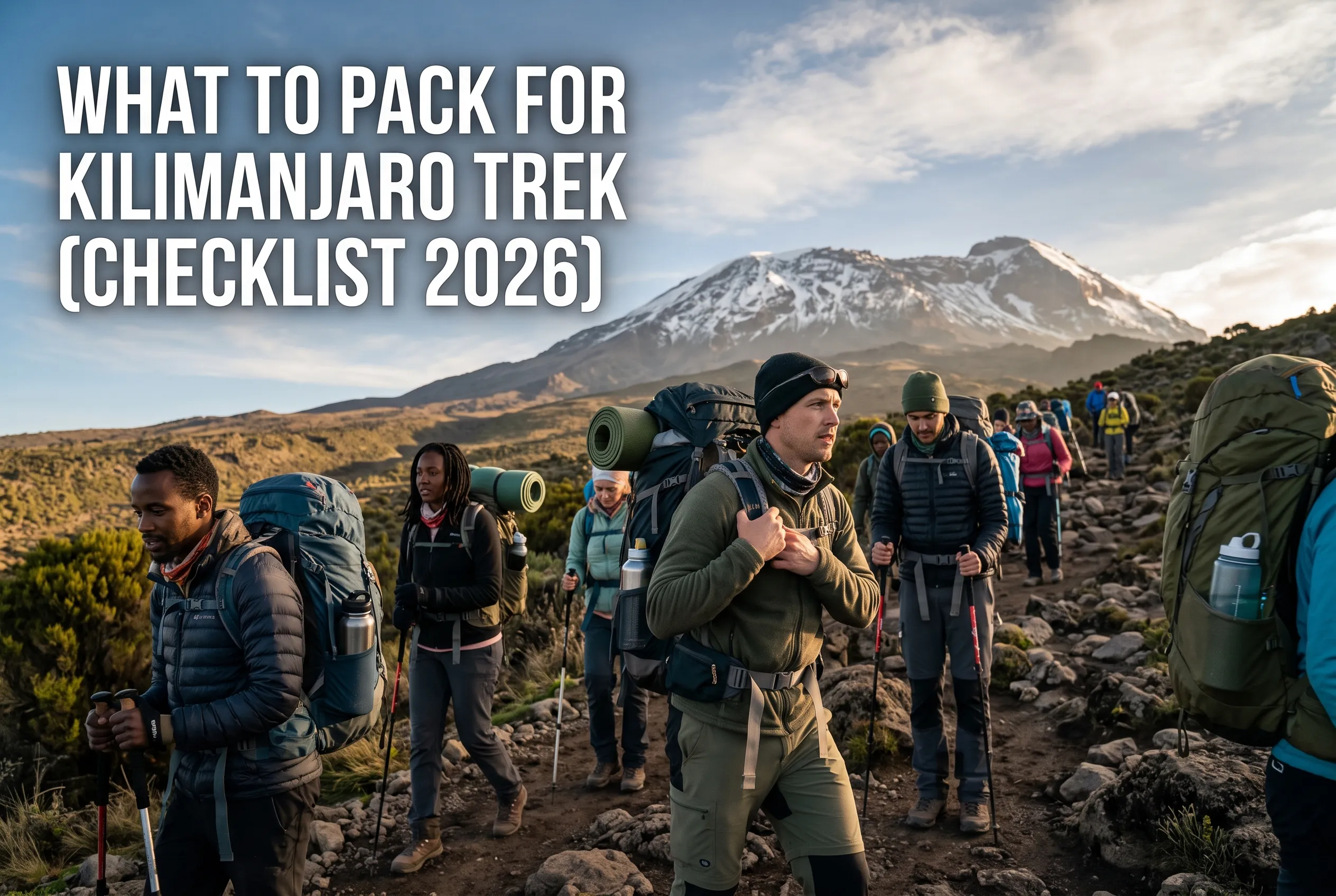 What to Pack for Kilimanjaro Trek (Checklist 2026) What to Pack for Kilimanjaro Trek (Checklist 2026)