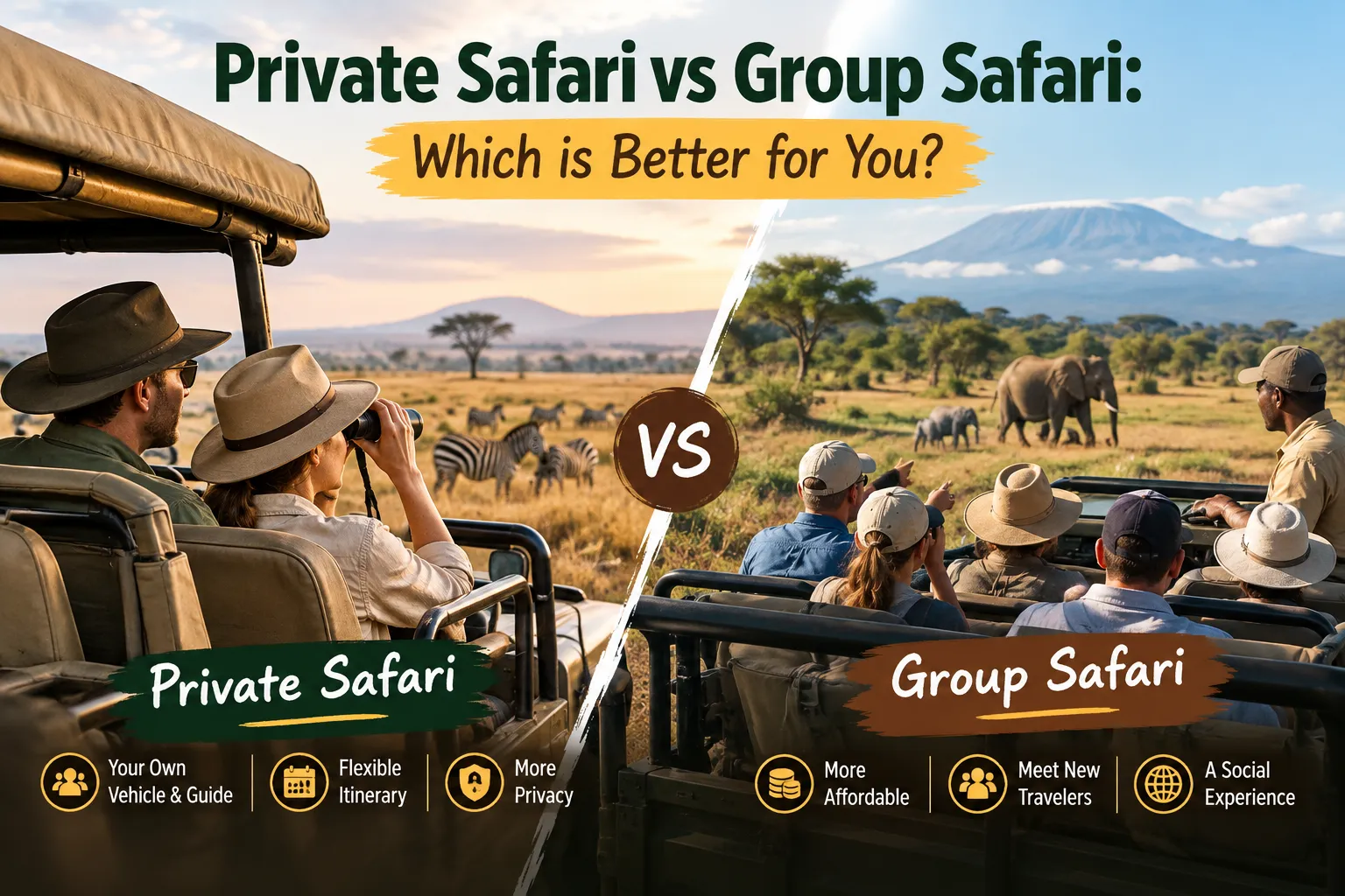 Private Safari vs Group Safari: Which is Better for You?