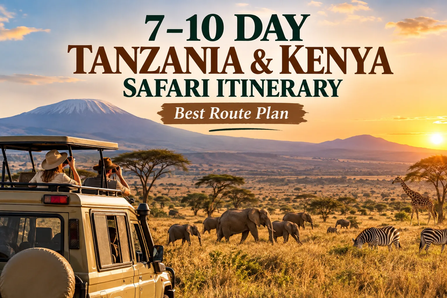 7–10 Day Tanzania & Kenya Safari Itinerary (Best Route Plan)